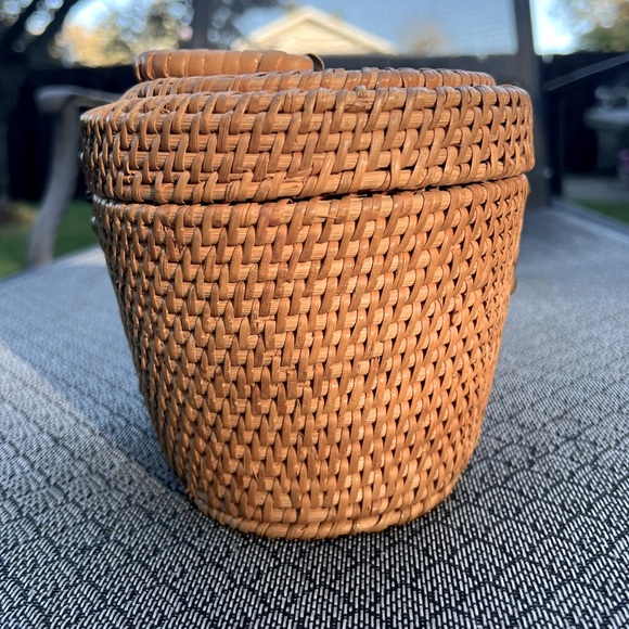 Vintage Basket Bucket Purse. Asian basket with Koi Fish Clasp from 1950’s - Picture 10 of 13